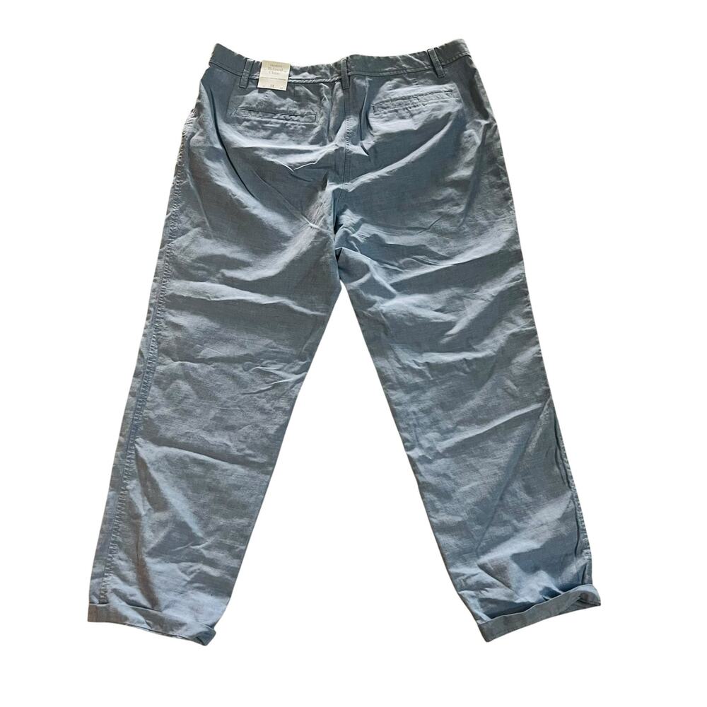 Talbots Newport Chambray Relaxed Chinos Pants Size 14 NWT Blue - Picture 3 of 12